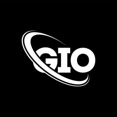 GIO logo. GIO letter. GIO letter logo design. Initials GIO logo linked with circle and uppercase monogram logo. GIO typography for technology, business and real estate brand.