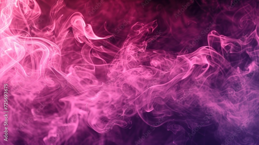 Poster Close-up view of smoke on a black background. Versatile image suitable for various creative projects