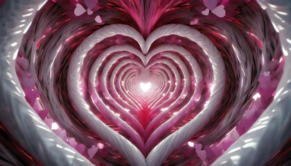 Endless Hearts Tunnel Background