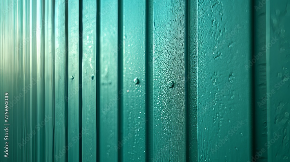 Aufkleber vertical lattice stripes on a mint green abstract background. focus selectively on a close-up of the
