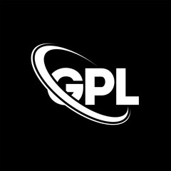 GPL logo. GPL letter. GPL letter logo design. Initials GPL logo linked with circle and uppercase monogram logo. GPL typography for technology, business and real estate brand.