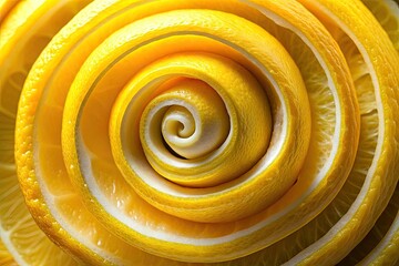 Intertwining Spiral Swirls and Lines in Lemon Yellow