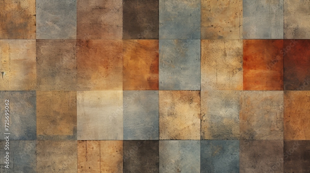 Poster a picture of a tiled wall with different colors. can be used for interior design inspiration or as a