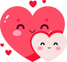 Valentines day saint background with cute lover hearts