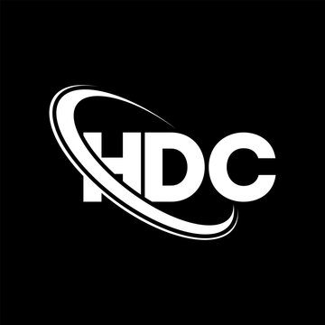HDC logo. HDC letter. HDC letter logo design. Initials HDC logo linked with circle and uppercase monogram logo. HDC typography for technology, business and real estate brand.