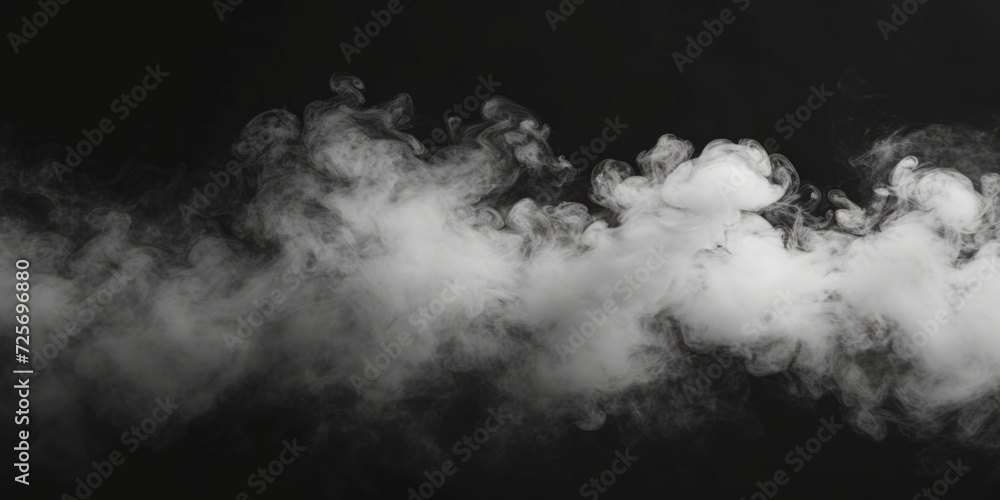 Poster black and white photo capturing smoke billowing out of a pipe. suitable for various applications