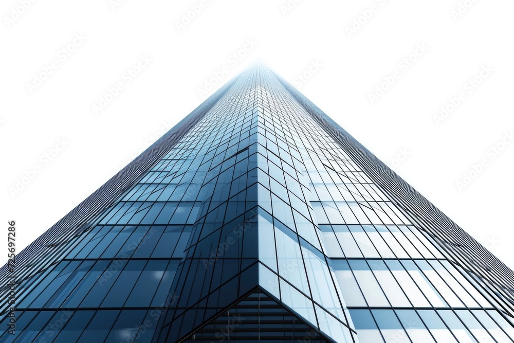 Poster A picture of a very tall building with numerous windows. This image can be used to depict urban architecture or to illustrate concepts such as modernity and progress