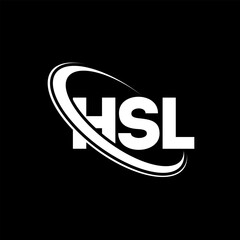HSL logo. HSL letter. HSL letter logo design. Initials HSL logo linked with circle and uppercase monogram logo. HSL typography for technology, business and real estate brand.