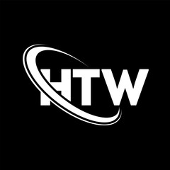 HTW logo. HTW letter. HTW letter logo design. Initials HTW logo linked with circle and uppercase monogram logo. HTW typography for technology, business and real estate brand.