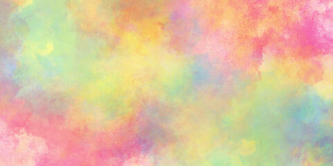 Rainbow colors watercolor paint splashes watercolor background with stains, soft colorful abstract watercolor paint background design, watercolor paper textured illustration with splashes.