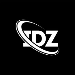 IDZ logo. IDZ letter. IDZ letter logo design. Initials IDZ logo linked with circle and uppercase monogram logo. IDZ typography for technology, business and real estate brand.