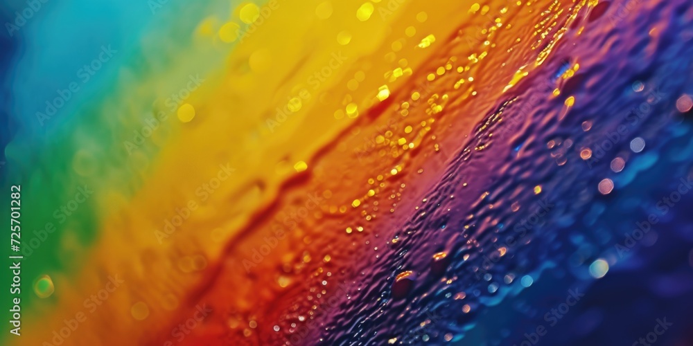 Poster A close up view of a rainbow colored wall. This vibrant and colorful image can be used for various design projects