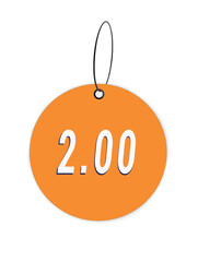 Price Tag displaying value of 2.00