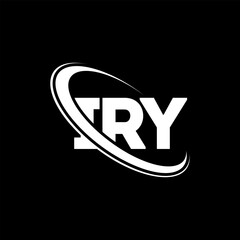 IRY logo. IRY letter. IRY letter logo design. Initials IRY logo linked with circle and uppercase monogram logo. IRY typography for technology, business and real estate brand. - obrazy, fototapety, plakaty