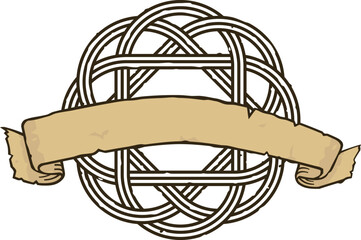 Parchment and Celtic Motif Emblem