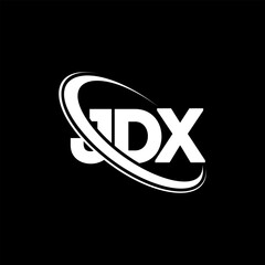 JDX logo. JDX letter. JDX letter logo design. Initials JDX logo linked with circle and uppercase monogram logo. JDX typography for technology, business and real estate brand.