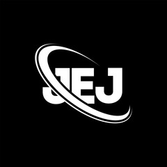 JEJ logo. JEJ letter. JEJ letter logo design. Initials JEJ logo linked with circle and uppercase monogram logo. JEJ typography for technology, business and real estate brand. - obrazy, fototapety, plakaty