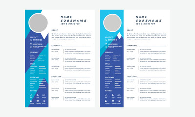Creative cv resume layout template