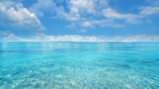 Tropical beach panoramas, seascapes with vast horizons. seamless looping 4k time-lapse animation video background