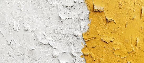 Spray texture for white and yellow exterior plaster with a coarse texture.