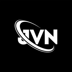 JVN logo. JVN letter. JVN letter logo design. Initials JVN logo linked with circle and uppercase monogram logo. JVN typography for technology, business and real estate brand.
