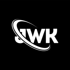 JWK logo. JWK letter. JWK letter logo design. Initials JWK logo linked with circle and uppercase monogram logo. JWK typography for technology, business and real estate brand.