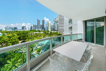 Photo taken from a balcony in Brickell Miami Florida