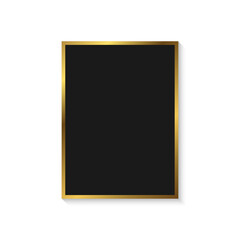 Black golden rectangle frame