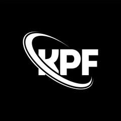 KPF logo. KPF letter. KPF letter logo design. Initials KPF logo linked with circle and uppercase monogram logo. KPF typography for technology, business and real estate brand.