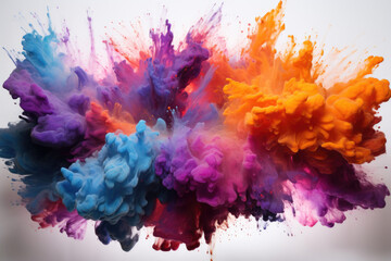 A picture of Product display frame with colorful powder paint splash sprinkle Generative AI