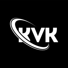 KVK logo. KVK letter. KVK letter logo design. Initials KVK logo linked with circle and uppercase monogram logo. KVK typography for technology, business and real estate brand.