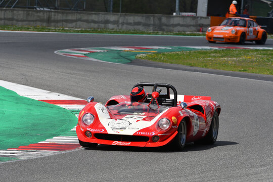 Scarperia, 2 April 2023: Lola T70 Mk III B year 1966 in action during Mugello Classic 2023 at Mugello Circuit in Italy.