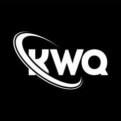 KWQ logo. KWQ letter. KWQ letter logo design. Initials KWQ logo linked with circle and uppercase monogram logo. KWQ typography for technology, business and real estate brand.