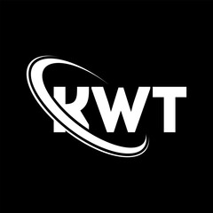 KWT logo. KWT letter. KWT letter logo design. Initials KWT logo linked with circle and uppercase monogram logo. KWT typography for technology, business and real estate brand.