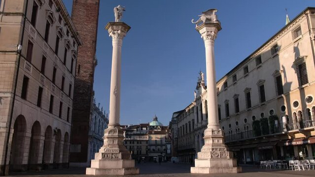 Colonne in Piazza dei Signori a Vicenza