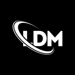 LDM logo. LDM letter. LDM letter logo design. Initials LDM logo linked with circle and uppercase monogram logo. LDM typography for technology, business and real estate brand.