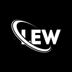 LEW logo. LEW letter. LEW letter logo design. Initials LEW logo linked with circle and uppercase monogram logo. LEW typography for technology, business and real estate brand. © mamun25g