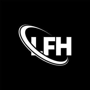 LFH logo. LFH letter. LFH letter logo design. Initials LFH logo linked with circle and uppercase monogram logo. LFH typography for technology, business and real estate brand.