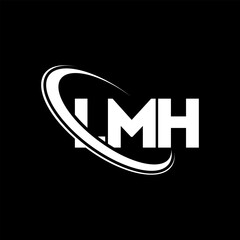 LMH logo. LMH letter. LMH letter logo design. Initials LMH logo linked with circle and uppercase monogram logo. LMH typography for technology, business and real estate brand.