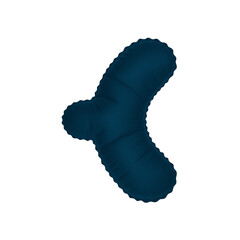 3D dark blue color helium balloon 