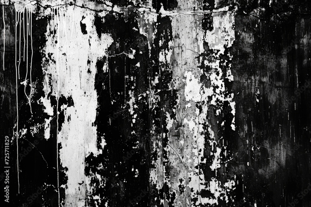 Poster a close-up black and white photo of peeling paint. suitable for various design projects