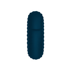 3D dark blue color helium balloon letter I