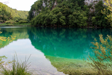 Azure Crystal Clear Water Of Lake. Lake Trails. Lake Hikes. Area of Outstanding Natural Beauty....
