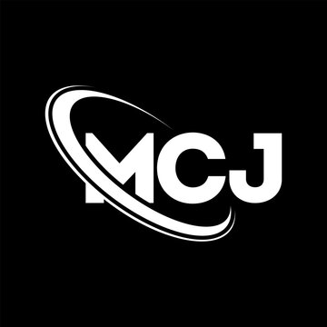 MCJ logo. MCJ letter. MCJ letter logo design. Intitials MCJ logo linked with circle and uppercase monogram logo. MCJ typography for technology, business and real estate brand.