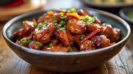 spicy kung pao chicken delicious chinese food