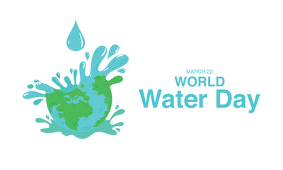 World water day. water day  design for social media post,  Globe Concept design for banner poster.