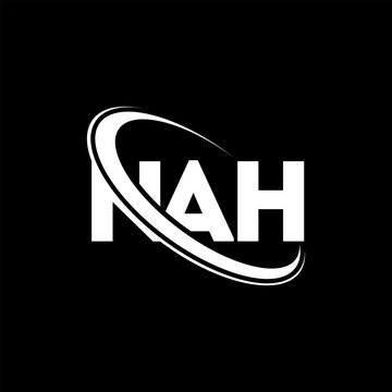 NAH logo. NAH letter. NAH letter logo design. Initials NAH logo linked with circle and uppercase monogram logo. NAH typography for technology, business and real estate brand.