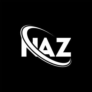 NAZ logo. NAZ letter. NAZ letter logo design. Intitials NAZ logo linked with circle and uppercase monogram logo. NAZ typography for technology, business and real estate brand.