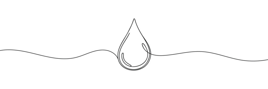 recommend clip art: Continuous line drawing of drop. Water drop line icon. One line drawing background. Vector illustration.