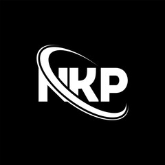 Fototapeta na wymiar NKP logo. NKP letter. NKP letter logo design. Initials NKP logo linked with circle and uppercase monogram logo. NKP typography for technology, business and real estate brand.